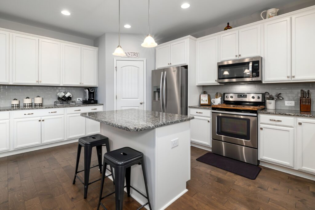 a kitchen in a new home